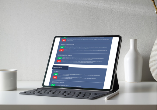 Audit Criteria Cards auf Tablet